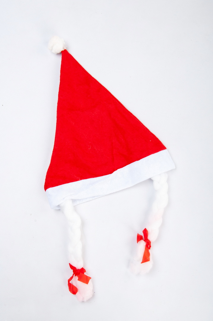 Шапка новорічна, з кісками, "Дівчинка"